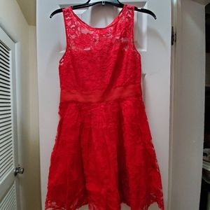 BB Dakota red lace dress